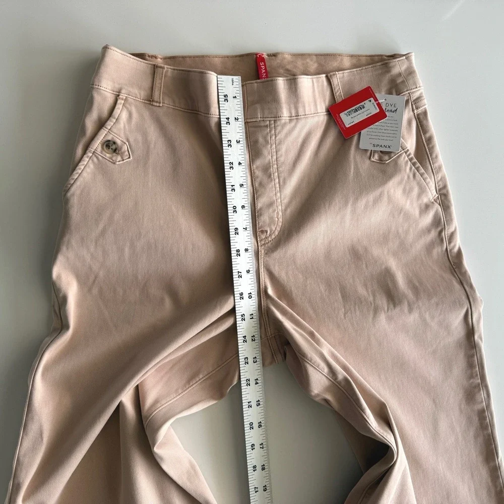 Spanx NWT Cropped Wide Leg Stretch Twill‎ Pants High Waist Pale Pink XL